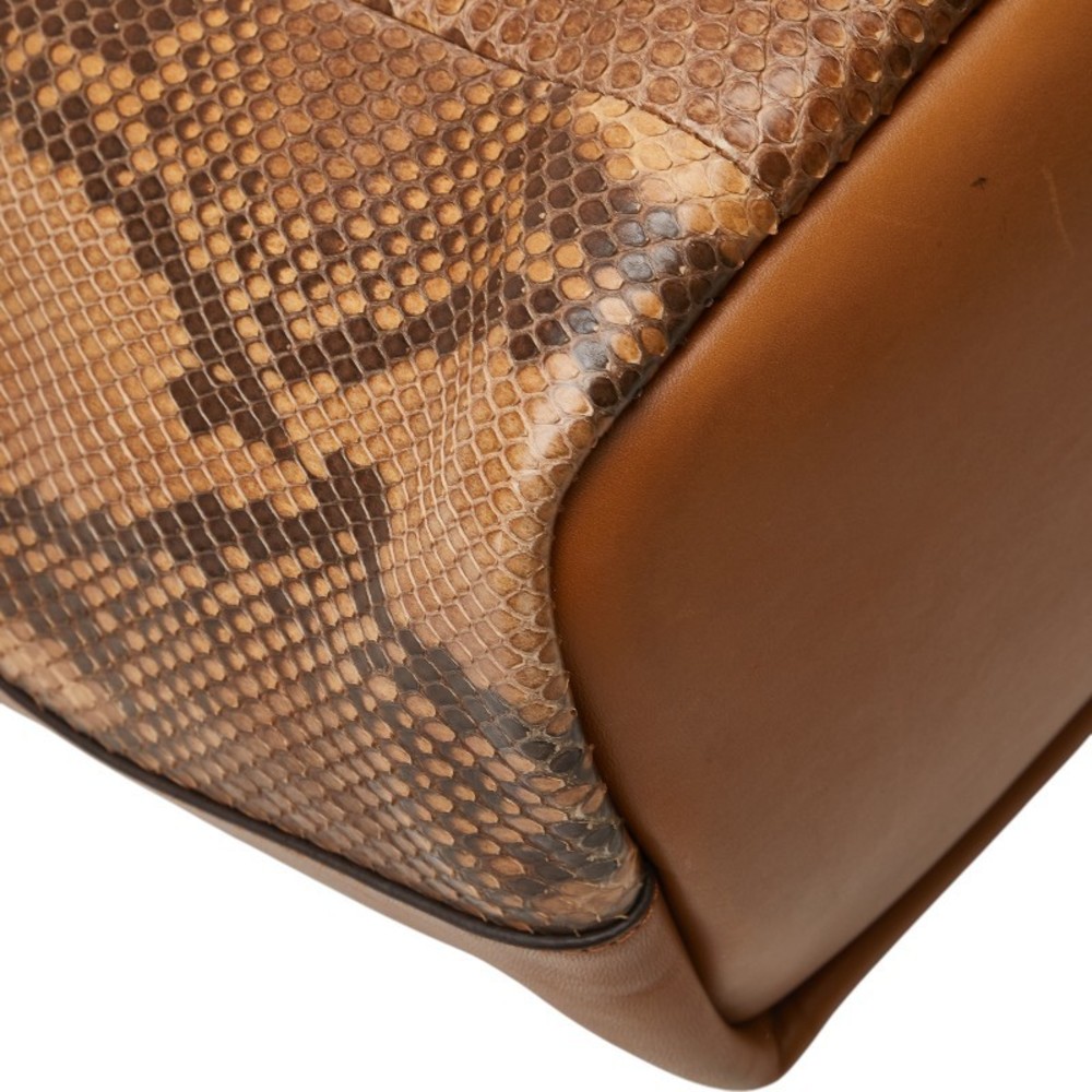 Chloe Shoulder Bag Brown Leather Python - image 7